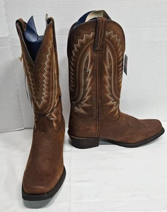 Stivali da cowboy Durango marrone punta quadrata uomo taglia 10M nuovi con etichetta - Foto 1 di 15