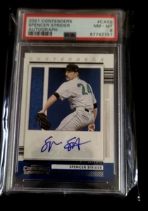 Spencer Strider Atlanta Braves 2021 Panini Contenders Autograph CA-SS PSA 8 vfc - Picture 1 of 2