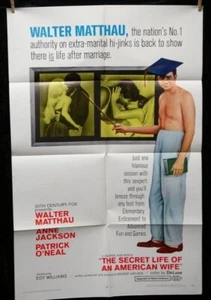 The Secret Life of an American Wife 🎬 Original Theater Comedy Movie Poster 1968 - Picture 1 of 5