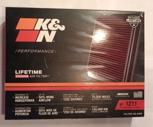 K&N Replacement air filter compatible with KTM 125 Duke 125 2011 (KT-1211) - Picture 1 of 2