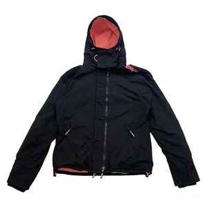 Superdry Professional Windcheater Jacket | Womens Black Hooded Rain Coat - Picture 1 of 6