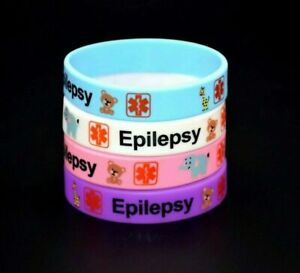 Epilepsy Epileptic Children's Kids Medical Alert Bracelet Silicone Wrist Band