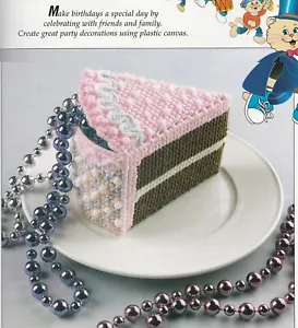 Caja de baratijas para pastel de cumpleaños - 3-1/2"" x 5-1/2"" x 3-1/4"" - Patrón de lona de plástico SOLAMENTE - Imagen 1 de 2