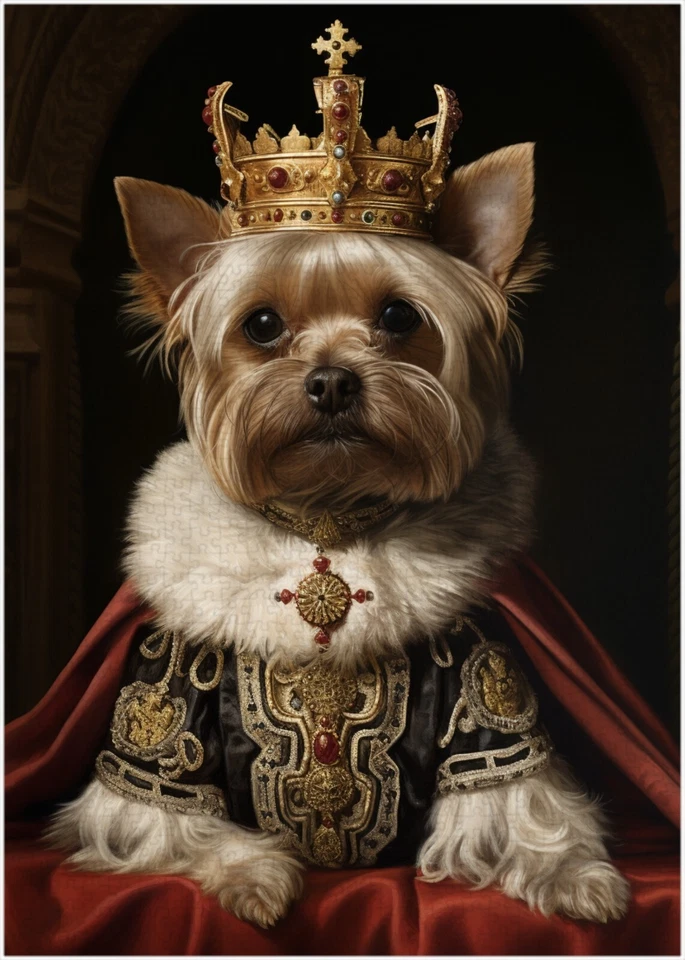 Yorkshire Terrier Royal King Jigsaw Puzzle 300/500/1000 Piece - Image 1 of 3