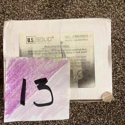 U.S. Solid 1/2" NPT Motorized Ball Valve 9V 12V 24V DC 2-Wire Brass - Image 1 of 3