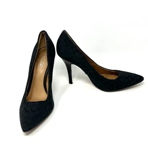 Coach Signature Jacquard schwarz klassisch spitz zulaufend Pumps Karriere Logo Gr. 6B - Bild 1 von 12