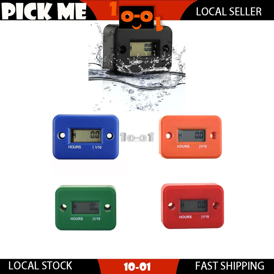 Waterproof Inductive Hour Meter for Marine ATV Motorcycle Dirt Ski Engine — 第 1/1 张图片