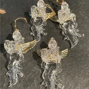 Addobbi Natalizi Set di 8 Angeli Oro Chiaro Nuovi - Foto 1 di 5