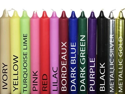 10x COLOURFUL DINNER BISTRO Party WEDDING CANDLES FOR GOOD PRICE Top Quality UK✔ - Image 1 of 3