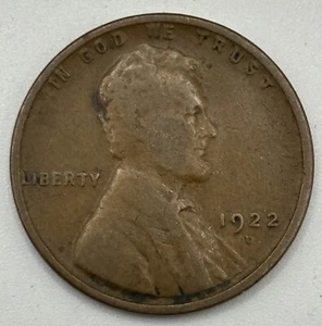 1922-D Lincoln Wheat Cent Penny G-VG X-347 - Picture 1 of 3