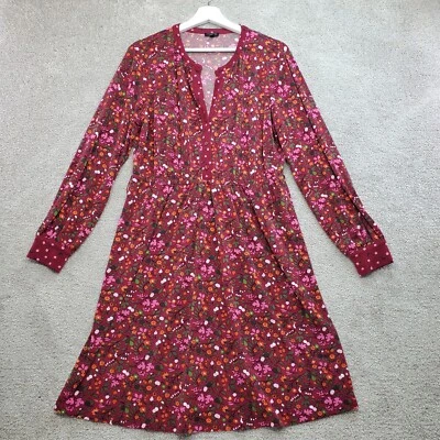 Talbots Fit & Flare Dress Womens L Petite Multicolor Floral Cottagecore Peasant - Image 1 of 4