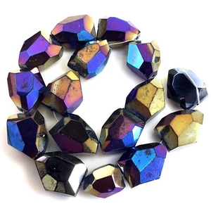 Große Dunkelblau Kristall Nugget Lose Perlen 15 Zoll (CR50) e 26 mm Zum Selbermachen Schmuckherstellung - Bild 1 von 3