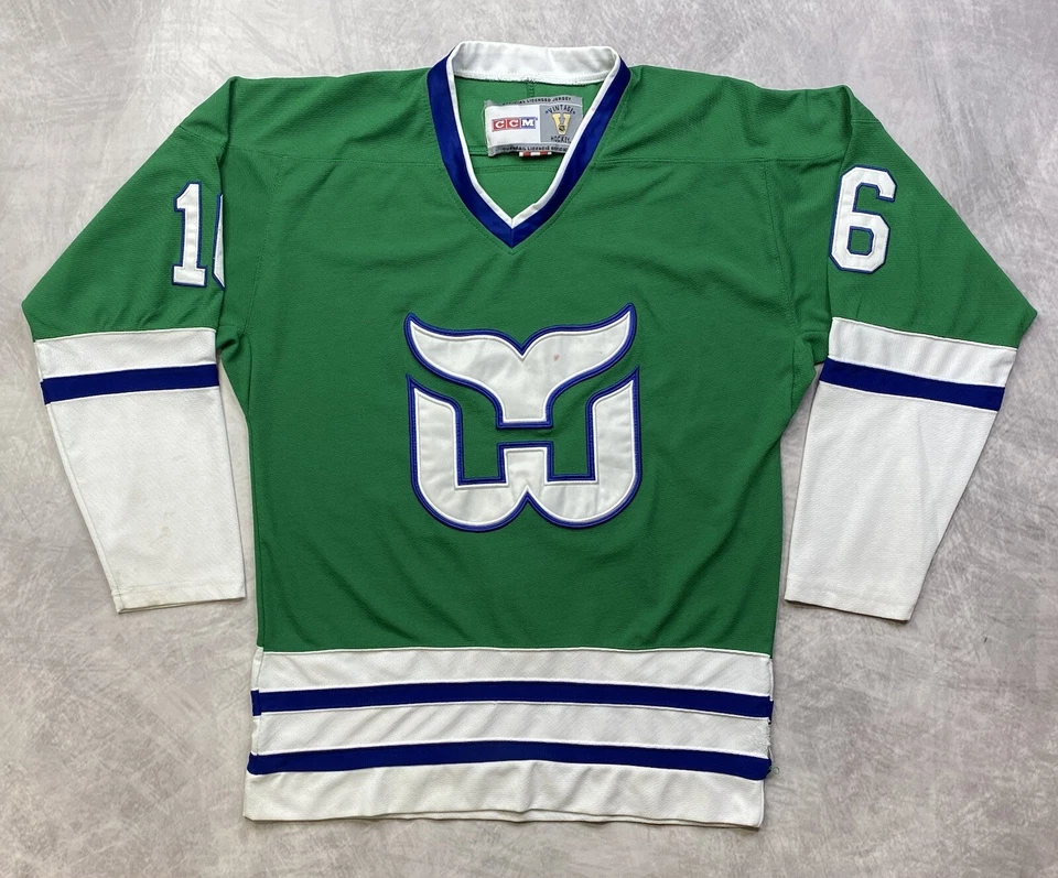 Camiseta deportiva vintage de hockey CCM Hartford Whalers Pat Verbeek #16 talla 48 Foto 1 de 4