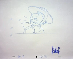BOB & MARGARET Producción FIRMADO TODD KAUFFMAN Modelo de Personaje Diseño Lápiz #BM - Imagen 1 de 2