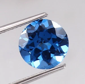AAA 9 MM Mozambique Blue Tourmaline Loose Round Gemstone Cut Tourmaline Round - Picture 1 of 4