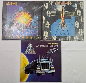 3 Def Leppard Vinyl LP Record Lot, High N’ Dry, Pyromania, On Through The Night - Picture 1 of 6