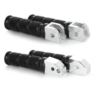 BLACK CNC Honda FRONT + REAR SET Foot Pegs VFR800 VFR750 VTR1000 RVT1000 - Picture 1 of 3