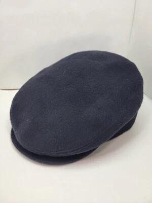 GORRA PLANA STEFENO AZUL MARINO LANA CACHEMIR HECHA EN ITALIA Foto 1 de 4