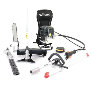 Wiltec 4 en 1 aparato multijardín motor de 4 tiempos cortasetos entascador cortadora de césped - Imagen 1 de 11