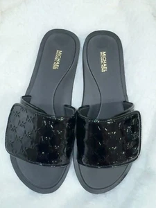 Michael Kors Womens Slides- Black, Size 8 - Picture 1 of 5