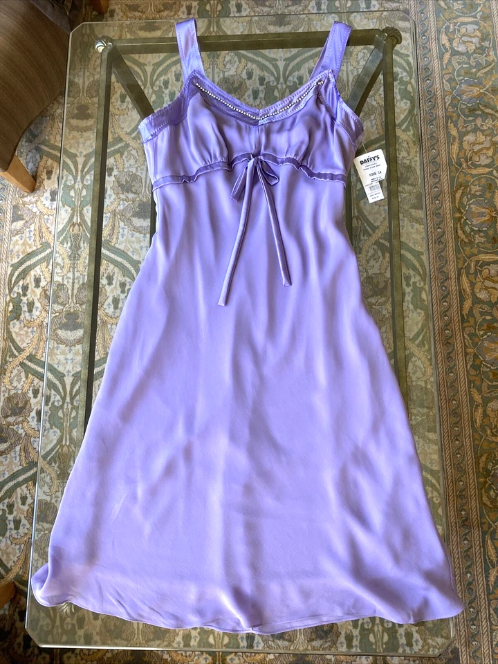 Marina Rinaldi Max Mara Silk Chiffon Crystal Neck Bow Coquette Dress Size 17 12 - Image 1 of 4