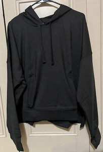 Ideology Women's Plus Size Knit Casual Hoodie Deep Black Size XL - Picture 1 of 5