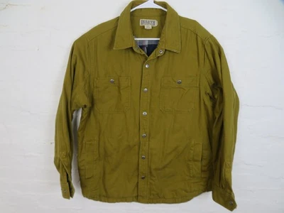 Duluth Trading Co Jacket Mens Large Beige Canvas Lined Chore Coat Workwear Snap - Image 1 of 4