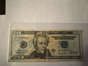 US $20 Dollar Bill Series 2006 Star Note Low Serial Number - Picture 1 of 2