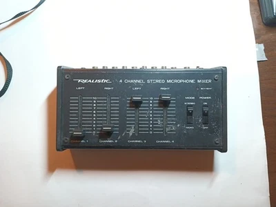 Realistic Radio Shack 4 channel Stereo Microphone Mixer 32-1105A - Image 1 of 4