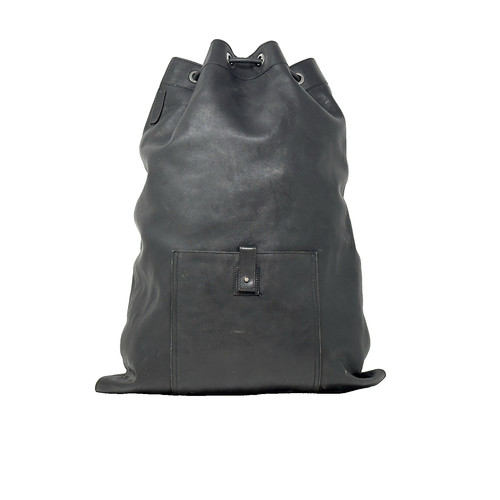 Zaino borsa con coulisse Gucci originale in pelle nera