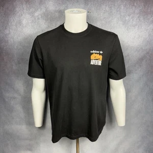 Adidas Originals Adventure T-Shirt Men's Size M Black Short Sleeve Graphic Print - Picture 1 of 10