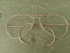 RAY-BAN B&L GOLD AVIATOR METAL EYEGLASSES FRAMES USA 58-14-125 - Picture 1 of 8