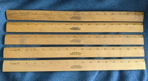 Vintage Property of Board of Education of the City of New York 18" Wooden Rulers - Picture 1 of 6