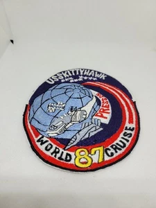 Vintage USS Kitty Hawk World Cruise 87 Patch - Picture 1 of 2