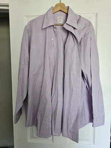 Camisa de vestir Brooks Brothers 346 para hombre M lavanda/rosa - Imagen 1 de 3
