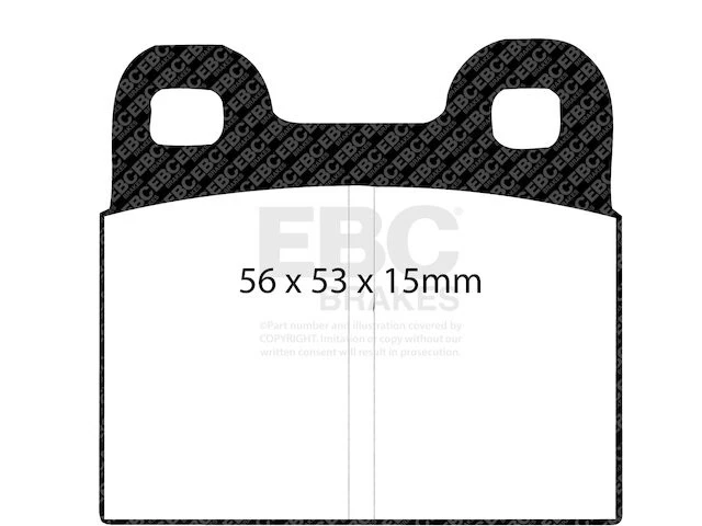 Juego de pastillas de freno traseras EBC 79829VCFM para Alfa Romeo Giulia Sprint 1967-1968 Foto 1 de 4