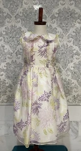 Rachel Riley Sz 6 Girls Silk Floral Sleeveless Special Occasion Dress Spring - Picture 1 of 8