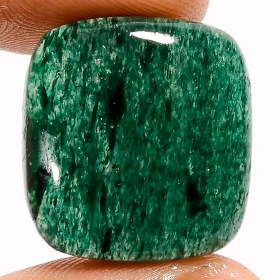 100% Natural Green Aventurine Radiant Cabochon Gemstone 20 Ct 19X18X6mm GC-41666 - Image 1 of 2