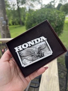 RARE Vtg Honda Motorcycle Eagle Brass Belt Buckle ~ Brookfield Collectors Guild - Picture 1 of 5
