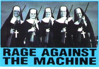 SEALED VINTAGE Rage Against the Machine Poster - Nuns with Guns MINT 34.5 x 22.2 - Image 1 of 4