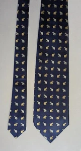 Jim Thompson Men's Silk Tie Alternating Elephants Thailand - Picture 1 of 5