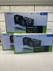 PNY GeForce RTX 5070 12GB GDDR7 Overclocked Triple Fan GPU NEW In Hand - Picture 1 of 3