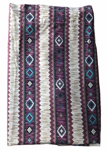Vintage JCPenney Southwest Aztec King Flat Sheet Geometric Cotton Blend - Picture 1 of 5