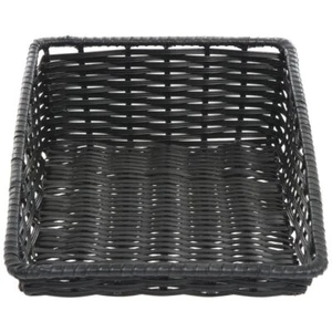 HUBERT® Black Tapered Produce Basket - 11 1/2"L x 18"D x 1 1/2" to 5"H - Picture 1 of 9