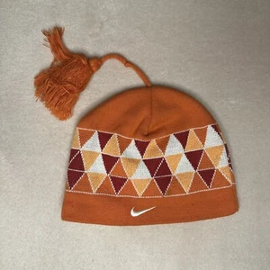 NIKE Retro Herren Mütze Bommelmütze Wintermütze Strickmütze Logo 14311 Orange - Bild 1 von 7