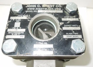 Sight Flow Indicator 1-1/2" NPT 316SS John C Ernst 152S L Double Window 450WH1 - Picture 1 of 4