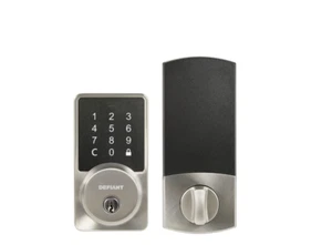 Square Satin Nickel Smart Wi-Fi Deadbolt Powered by Hubspace Satin Nickel 769039 - Picture 1 of 11