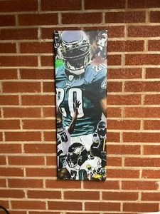New 30x10  framed Brian Dawkins PHILADELPHIA EAGLES CANVAS PRINT football - Picture 1 of 7