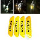 4pcs Car Door Open Sticker Auto Reflective Tape Safety Warning Decal Accessories