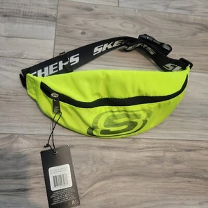 Skechers Riñonera Bolso Cintura Bolsa Cinturón Verde Neón NUEVO - Imagen 1 de 8
